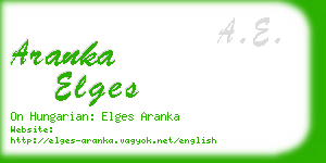 aranka elges business card